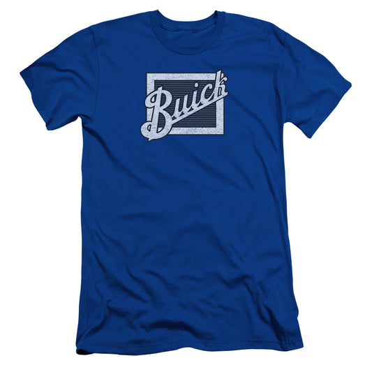 Buick Distressed Emblem Slim Fit Mens T Shirt Royal Blue