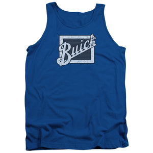 Buick Distressed Emblem Mens Tank Top Shirt Royal Blue