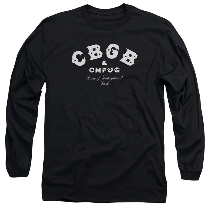 CBGB Classic Logo Mens Long Sleeve Shirt Black