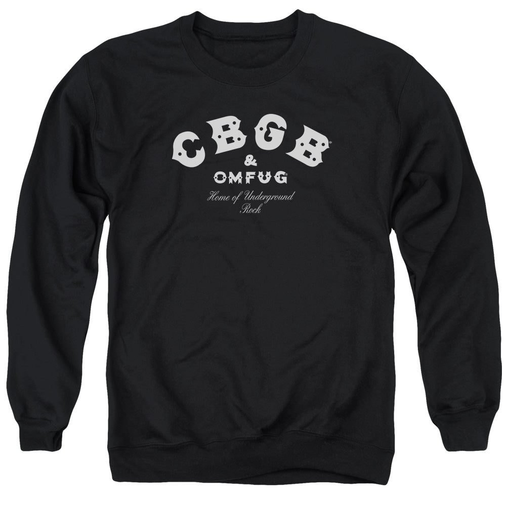 CBGB Classic Logo Mens Crewneck Sweatshirt Black
