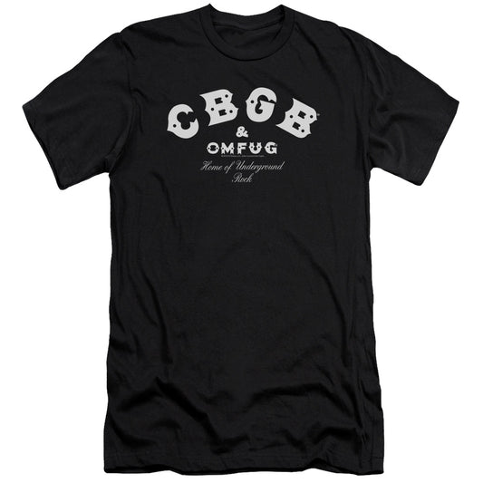 CBGB Classic Logo Premium Bella Canvas Slim Fit Mens T Shirt Black