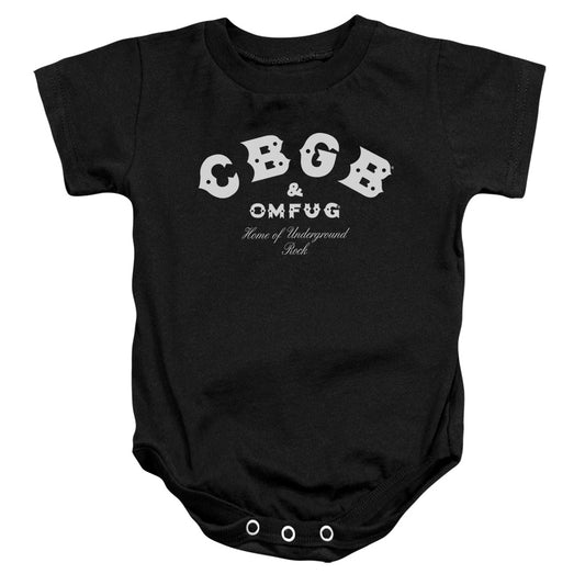 CBGB Classic Logo Infant Baby Snapsuit Black