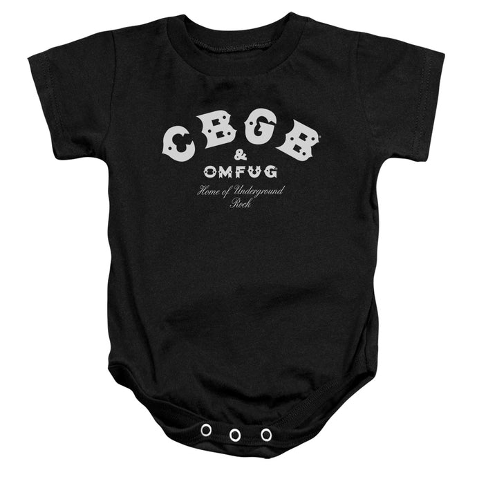 CBGB Classic Logo Infant Baby Snapsuit Black