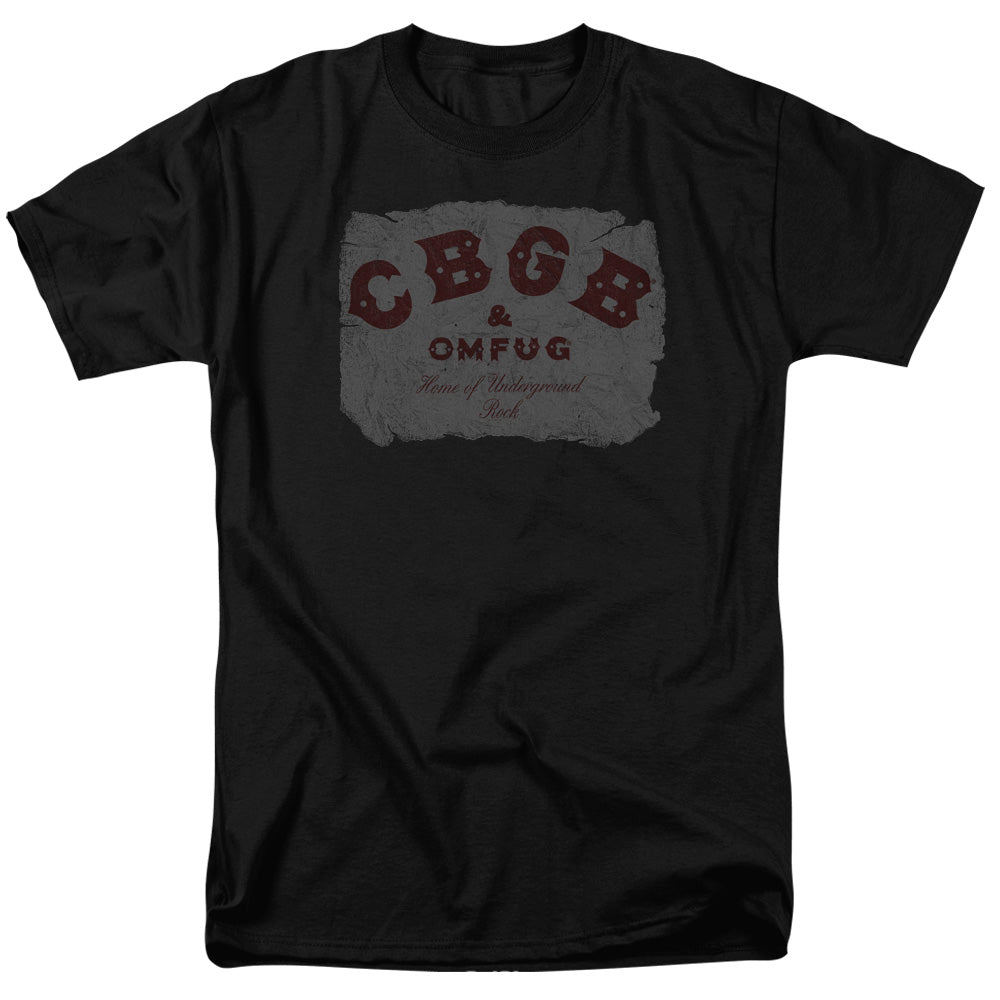 CBGB Crumbled Logo Mens T Shirt Black