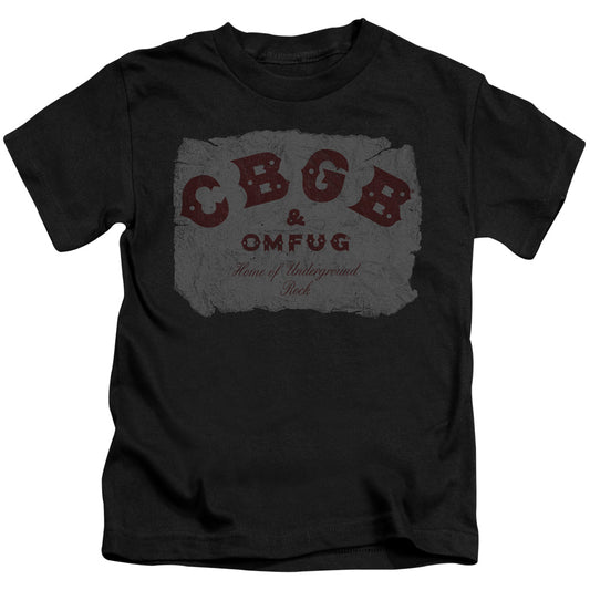 CBGB Crumbled Logo Juvenile Kids Youth T Shirt Black