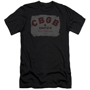 CBGB Crumbled Logo Slim Fit Mens T Shirt Black