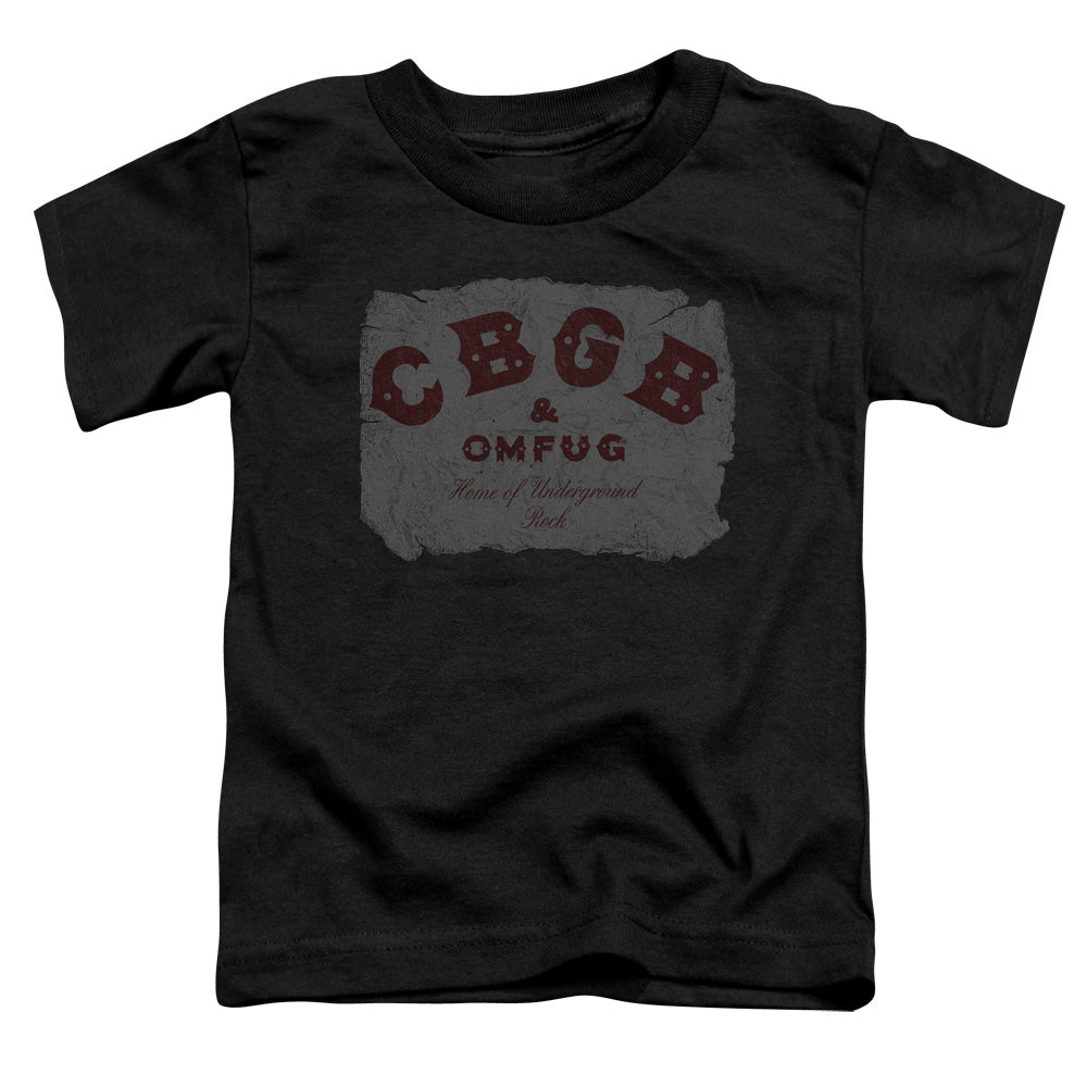 CBGB Crumbled Logo Toddler Kids Youth T Shirt Black