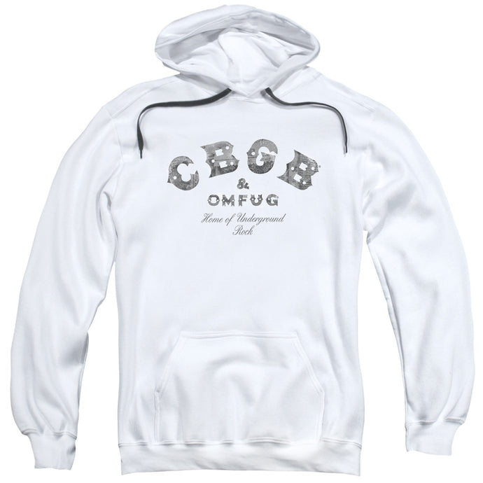 CBGB Club Logo Mens Hoodie White