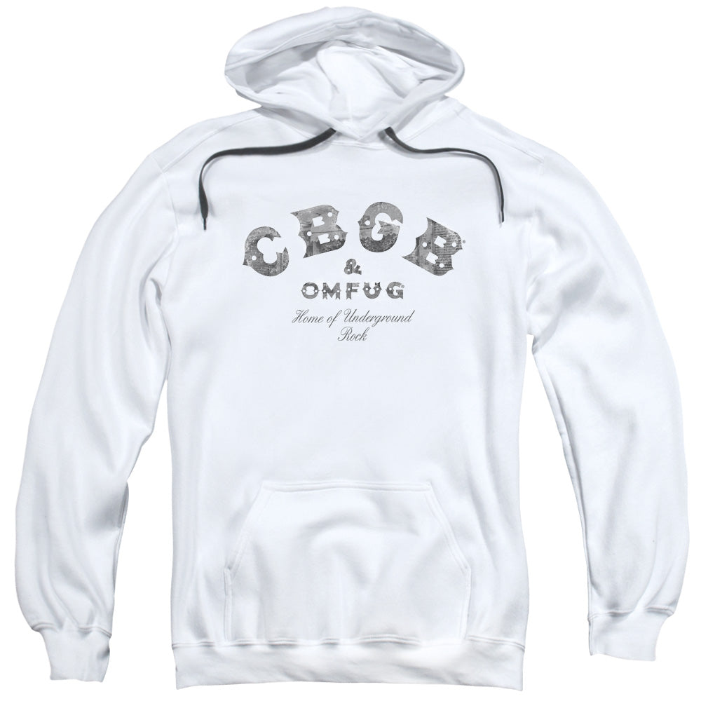 CBGB Club Logo Mens Hoodie White