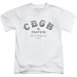 CBGB Club Logo Juvenile Kids Youth T Shirt White