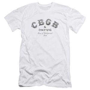CBGB Club Logo Slim Fit Mens T Shirt White