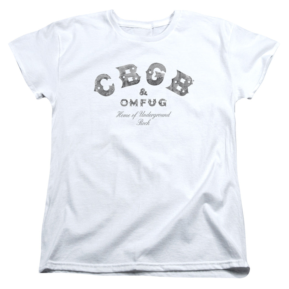 CBGB Club Logo Womens T Shirt White
