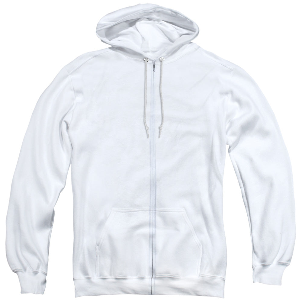 CBGB Club Logo Back Print Zipper Mens Hoodie White