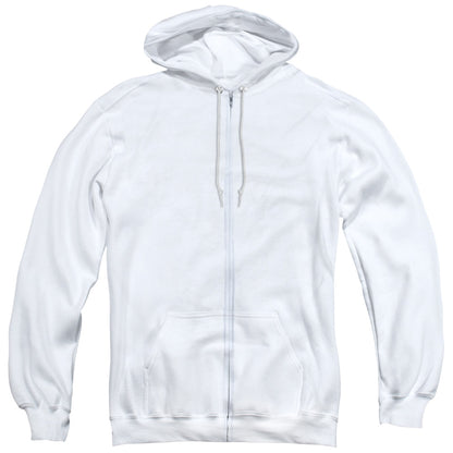 CBGB Club Logo Back Print Zipper Mens Hoodie White