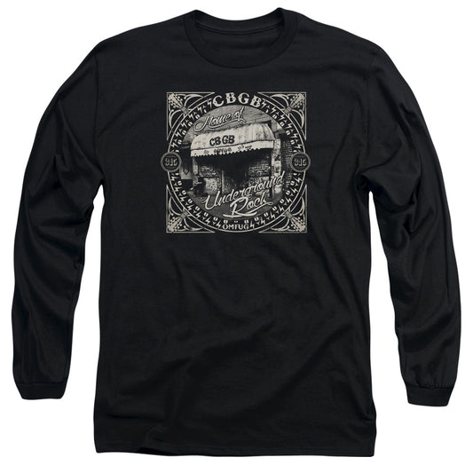 CBGB Front Door Mens Long Sleeve Shirt Black