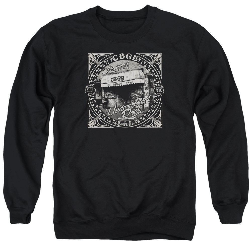 CBGB Front Door Mens Crewneck Sweatshirt Black