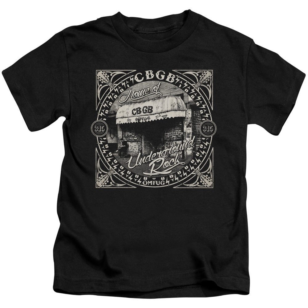 CBGB Front Door Juvenile Kids Youth T Shirt Black