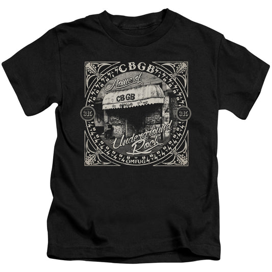 CBGB Front Door Juvenile Kids Youth T Shirt Black