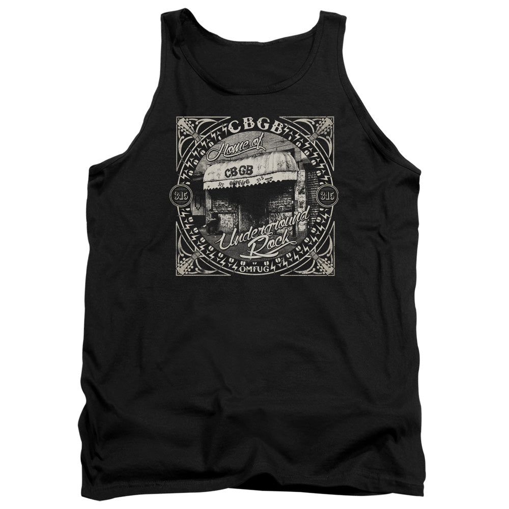 CBGB Front Door Mens Tank Top Shirt Black