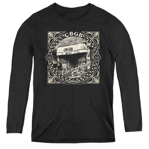 CBGB Front Door Womens Long Sleeve Shirt Black