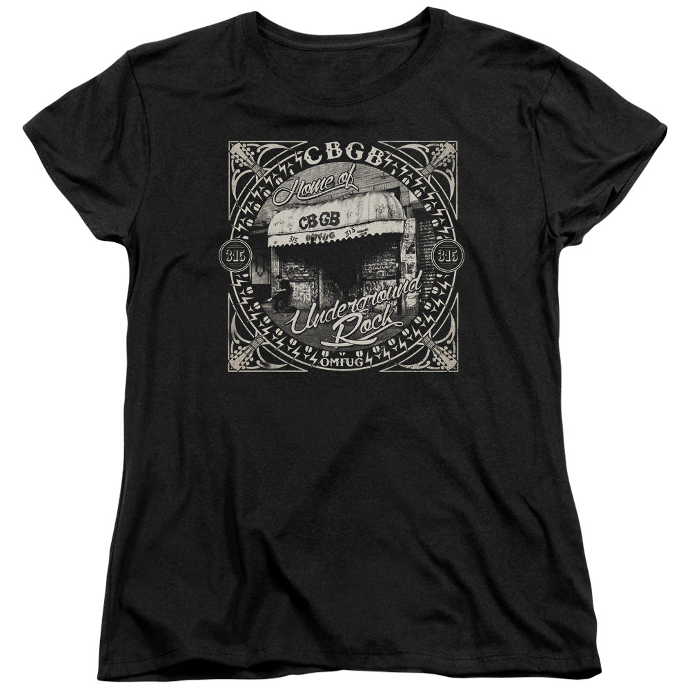 CBGB Front Door Womens T Shirt Black