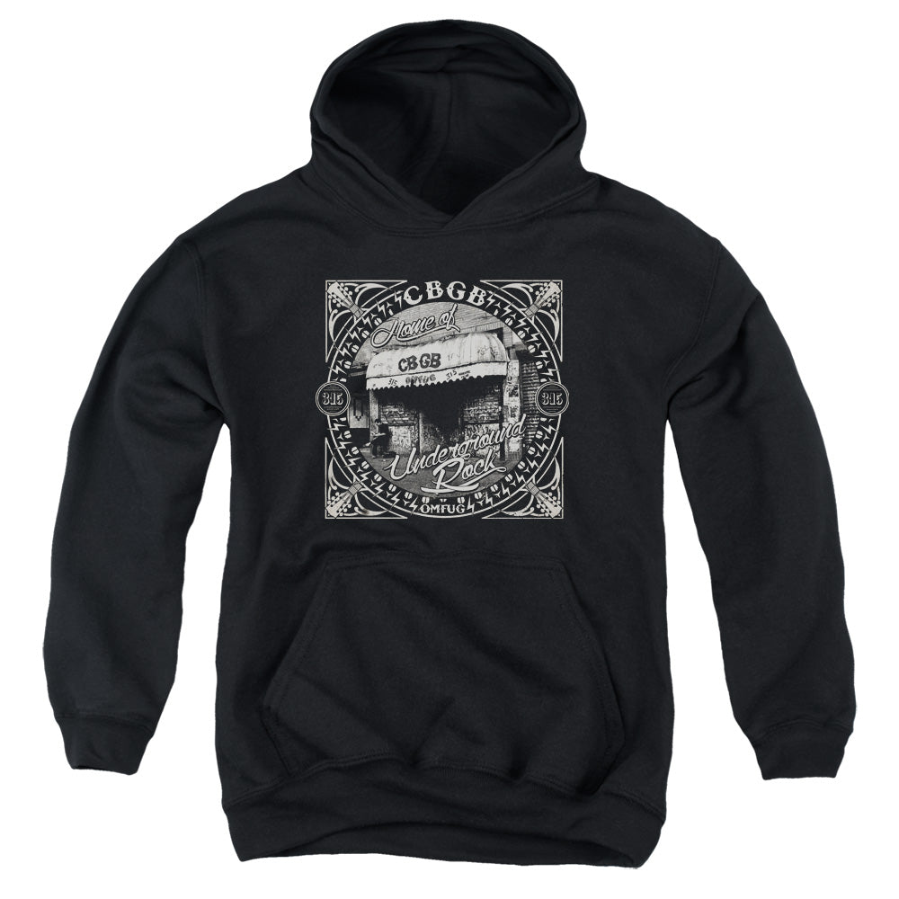 CBGB Front Door Kids Youth Hoodie Black