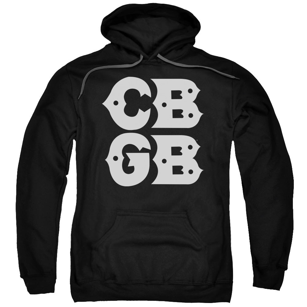 CBGB Stacked Logo Mens Hoodie Black