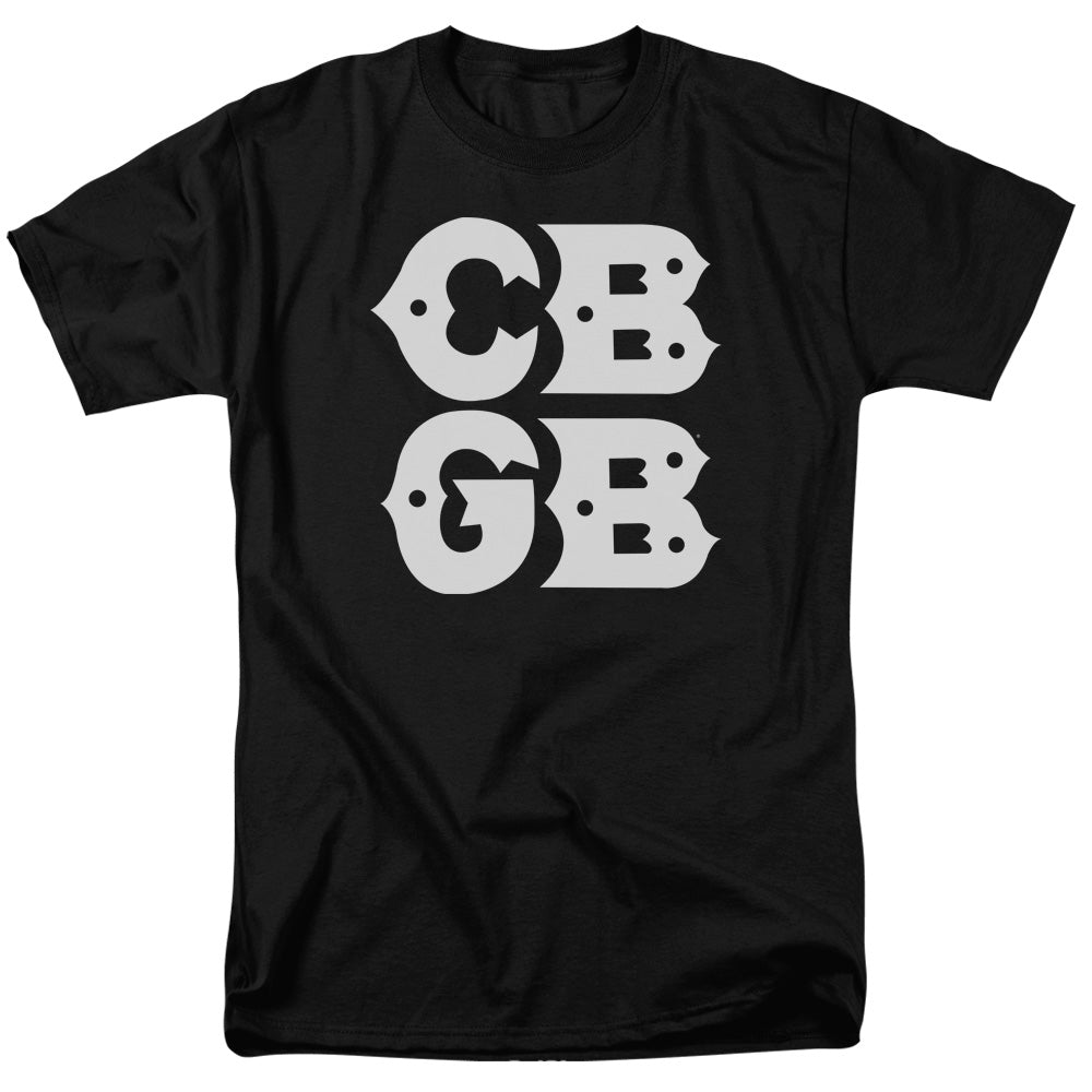 CBGB Stacked Logo Mens T Shirt Black