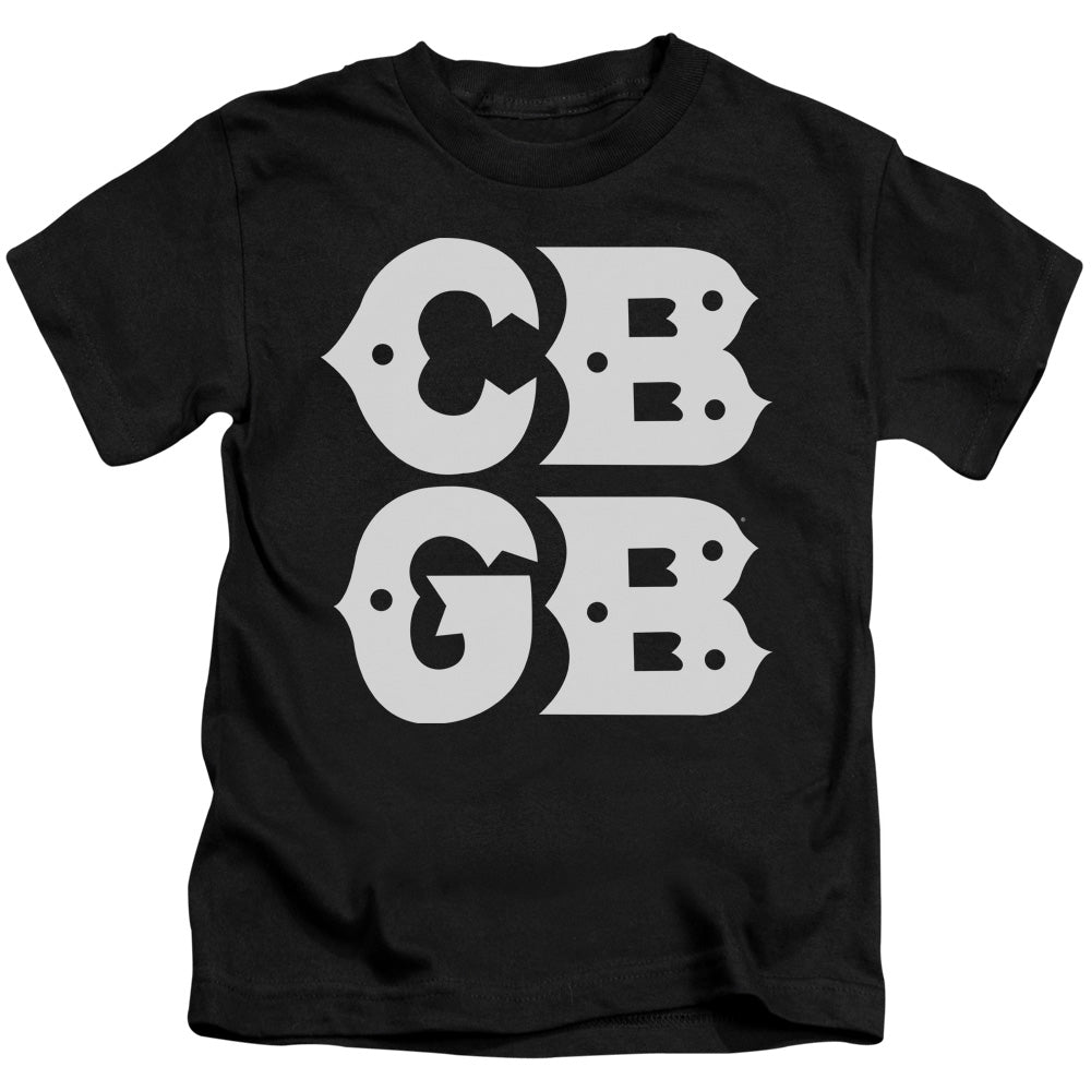 CBGB Stacked Logo Juvenile Kids Youth T Shirt Black