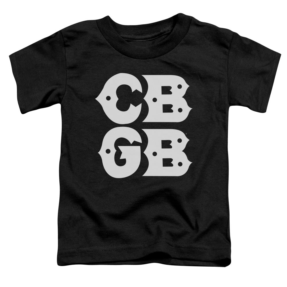 CBGB Stacked Logo Toddler Kids Youth T Shirt Black