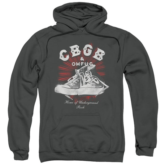 CBGB High Tops Mens Hoodie Charcoal