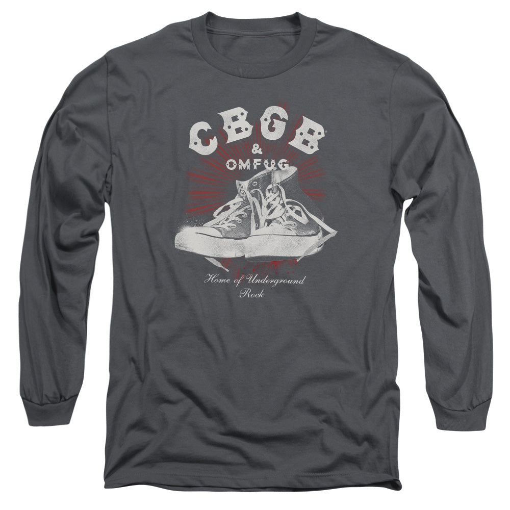 CBGB High Tops Mens Long Sleeve Shirt Charcoal