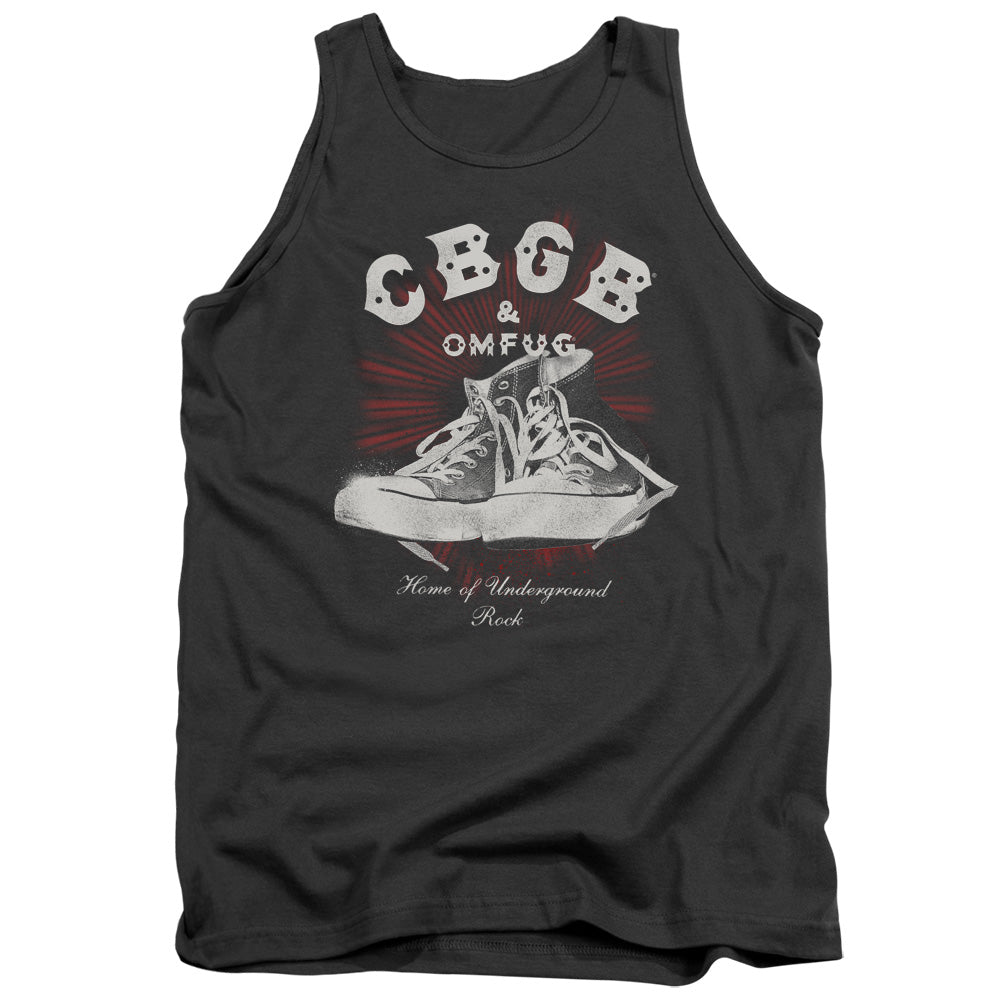 CBGB High Tops Mens Tank Top Shirt Charcoal