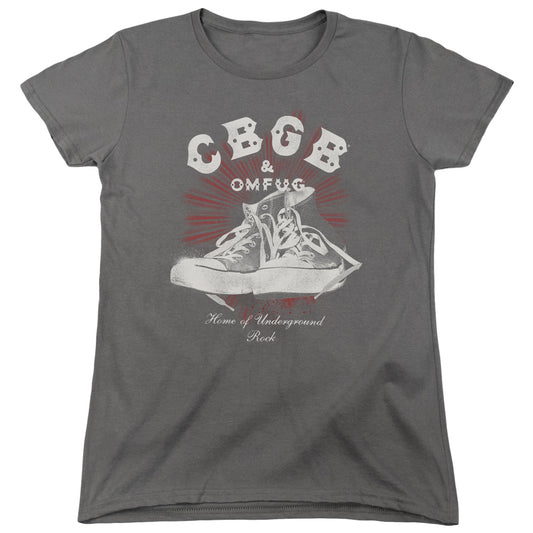 CBGB High Tops Womens T Shirt Charcoal