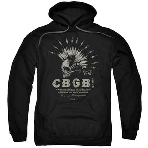 CBGB Electric Skull Mens Hoodie Black