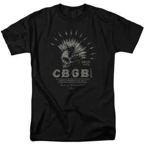 CBGB Electric Skull Mens T Shirt Black