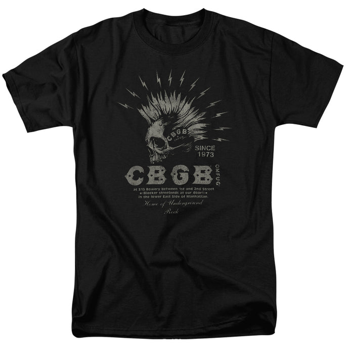 CBGB Electric Skull Mens T Shirt Black