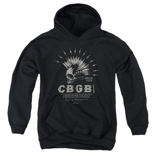 CBGB Electric Skull Kids Youth Hoodie Black