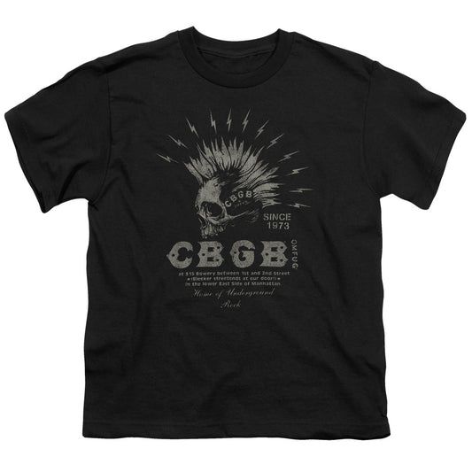 CBGB Electric Skull Kids Youth T Shirt Black