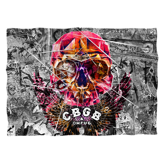 CBGB Flying Skull Pillow Case