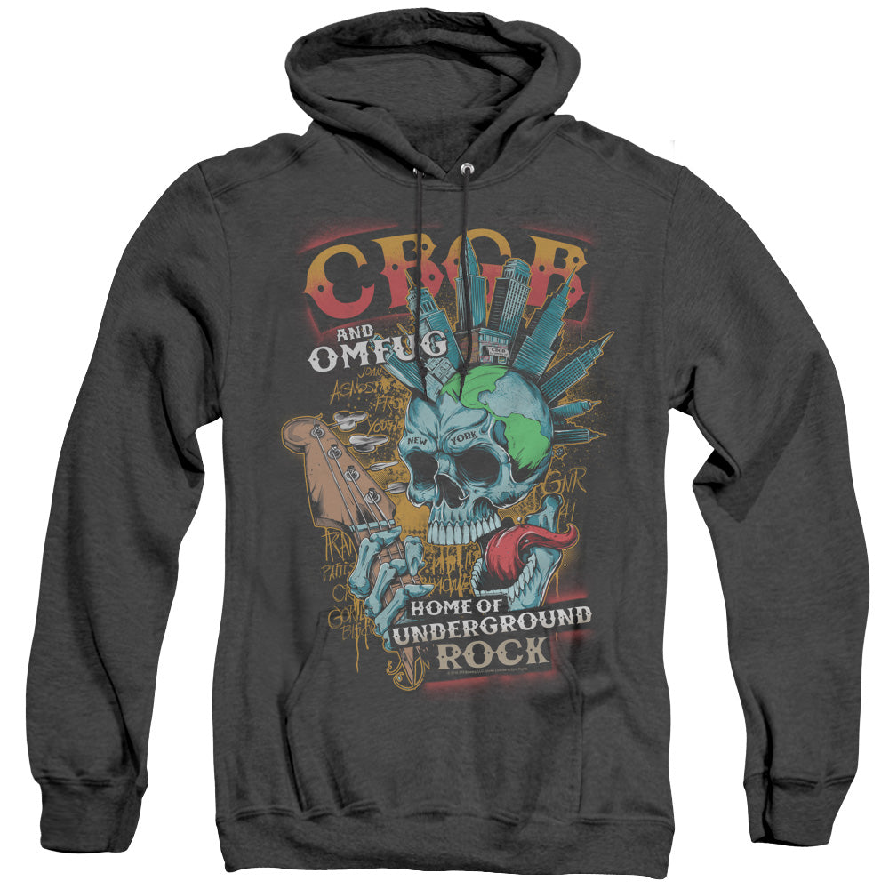 CBGB City Mowhawk Heather Mens Hoodie Black