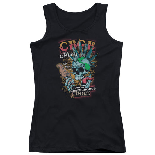 CBGB City Mowhawk Womens Tank Top Shirt Black