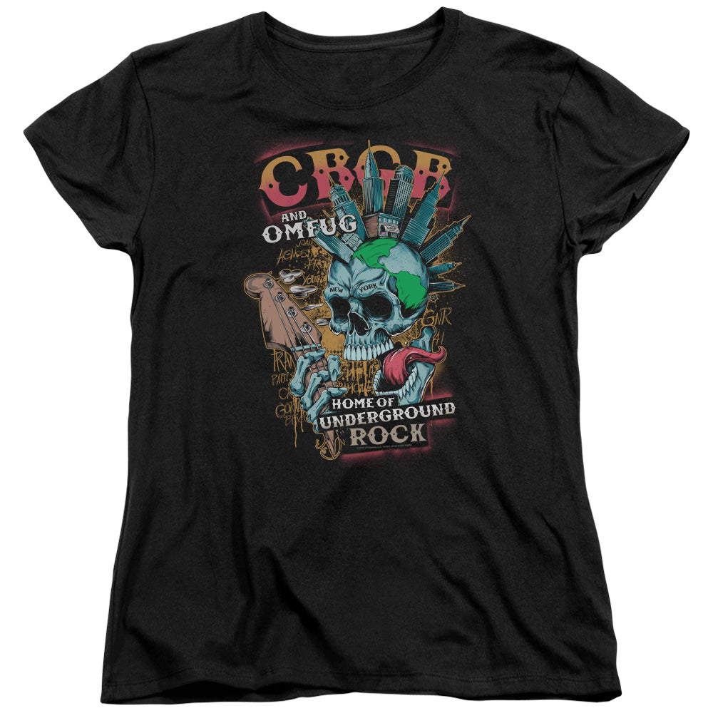 CBGB City Mowhawk Womens T Shirt Black