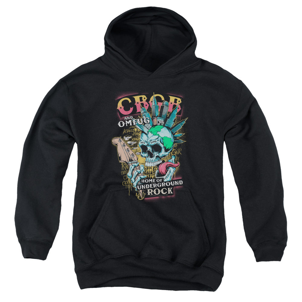 CBGB City Mowhawk Kids Youth Hoodie Black