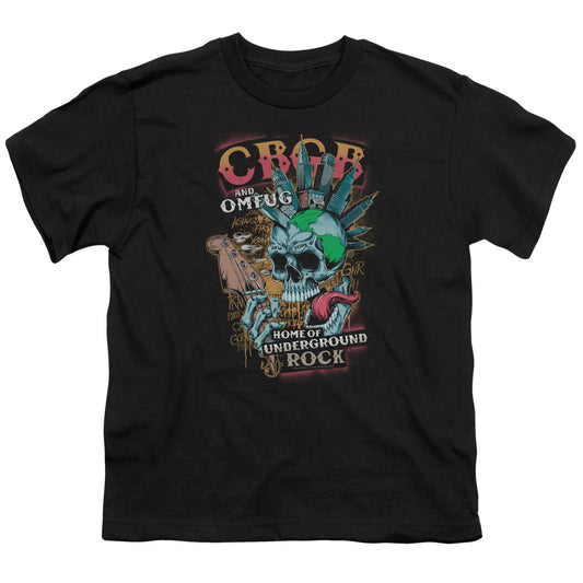 CBGB City Mowhawk Kids Youth T Shirt Black