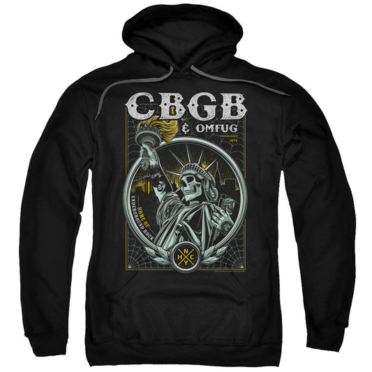 CBGB Liberty Skull Mens Hoodie Black