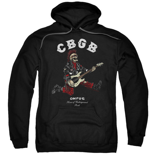 CBGB Skull Jump Mens Hoodie Black