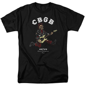 CBGB Skull Jump Mens T Shirt Black
