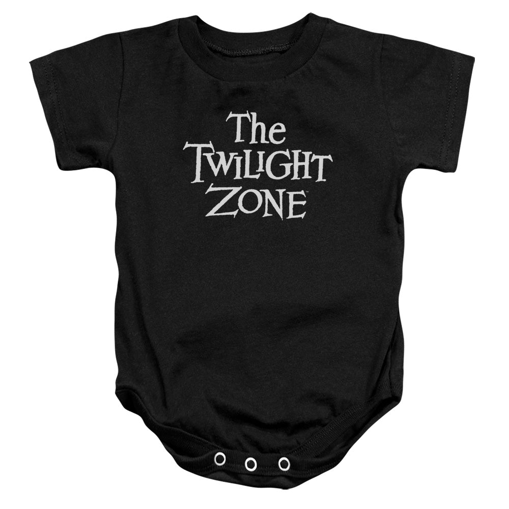 Twilight Zone Logo Infant Baby Snapsuit Black