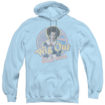 Brady Bunch Wig Out Mens Hoodie Light Blue Officially Licensed